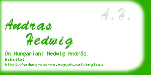 andras hedwig business card